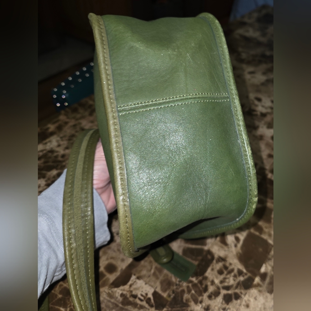 VINTAGE COACH LEGACY JANICE 9550 CROSDBODY Sage GREEN LEATHER BAG PURSE Adjust - Picture 8 of 12